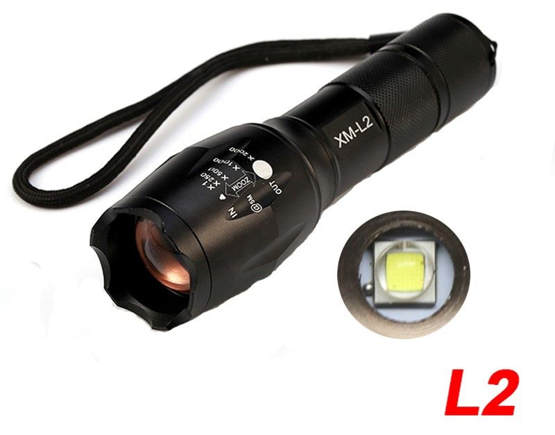 Lanterna LED L2 com suporte + Lanterna vermelha com 2 lasers