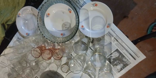 СССР  бутыля под вино, посуда, чашки, стаканы