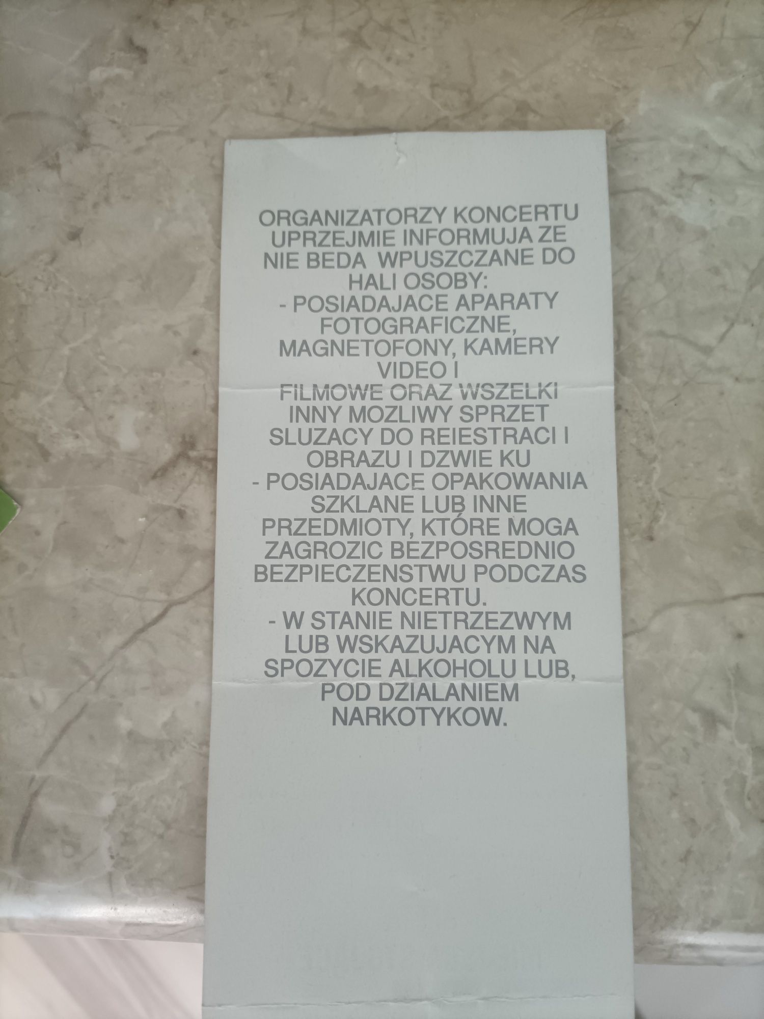 4 stare bilety z koncertów, kolekcjonerskie