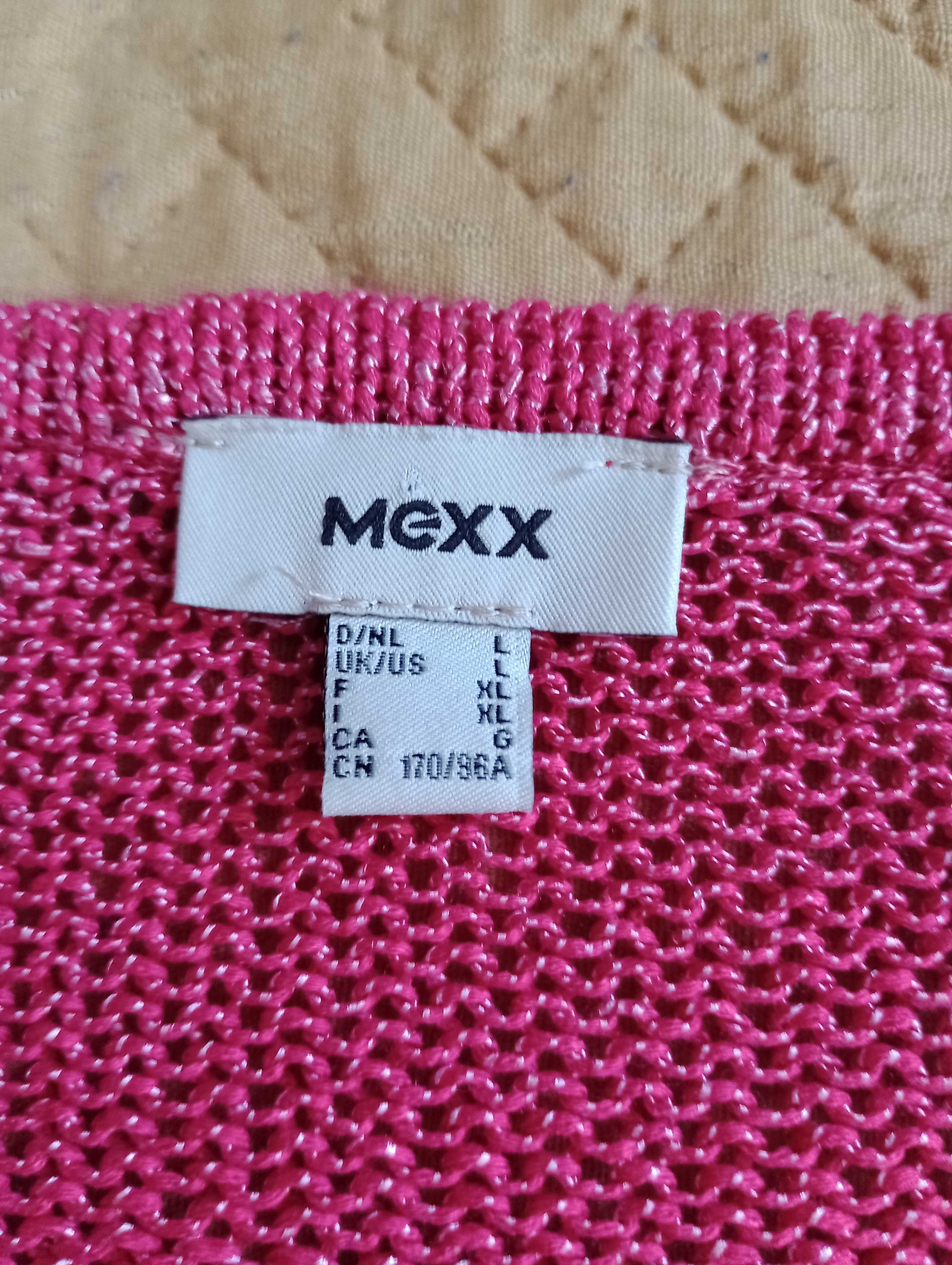 Sweterek różowy narzutka rozmiar L