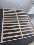 Cama de Casal 1.60x2.00 m em Pinho – Cor Branca