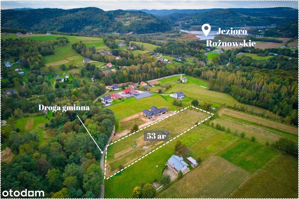 Działka budowlana 1h od Krakowa 53 ar z projektem
