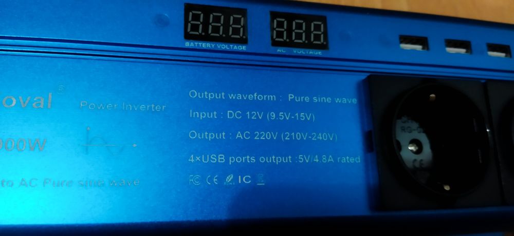 Foval 12v 3000W инвертор чистый синус Киев девобережная