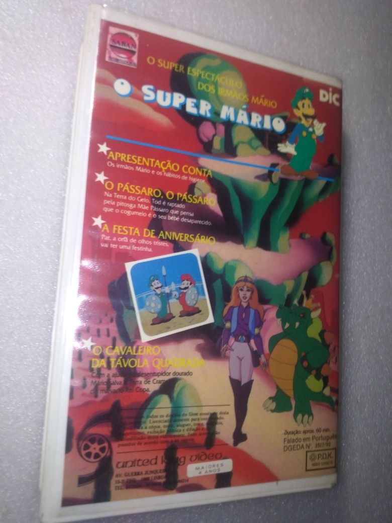 Antiga cassete VHS Super Mário  - Raro