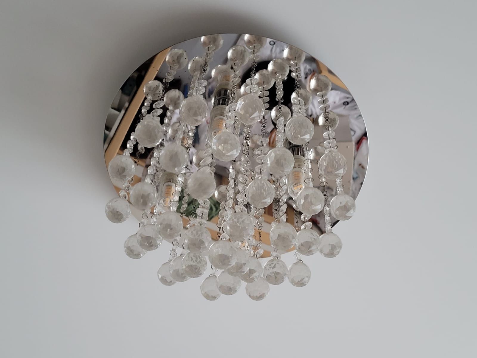 Lampa sufitowa kryształy Almonte plafon. Glamour