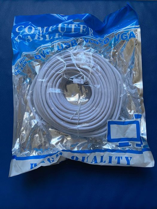 Інтернет-кабель,патч корд, мережевий кабель 30 м Cat 6