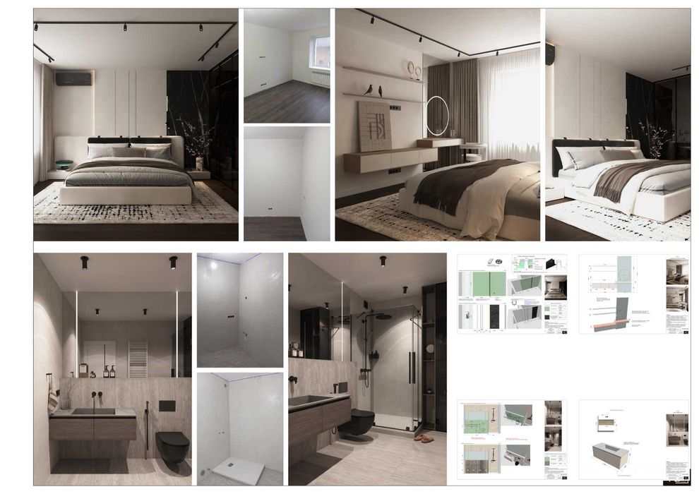 Візуалізація інтер'єру. Дизайн проєкт. Техні креслення по ремонтам.