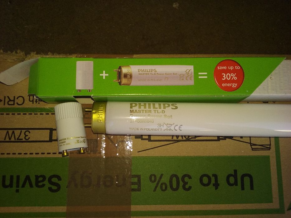 Lote de 25 lâmpadas fluorescentes 150cm Philips Power Save Set 37W