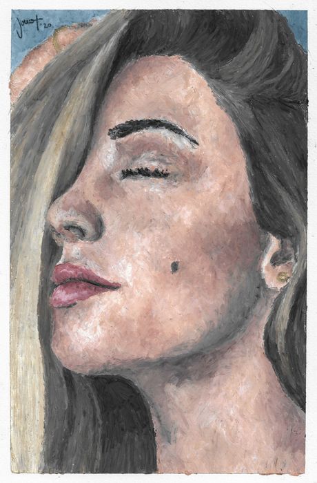 Joao Filipe, Pintura original (Charly Jordan),pastel de óleo, 30x20 cm