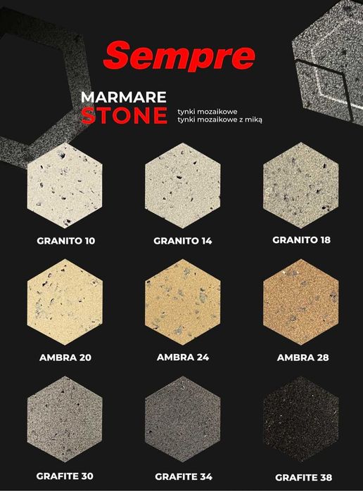 Tynk mozaikowy żywiczny z miką Sempre nowość