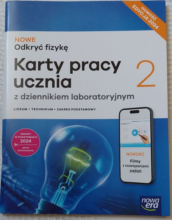 Nowe Odkryć Fizykę Karty Pracy Ucznia 2.  Zakres Podstawowy- Ed. 2024