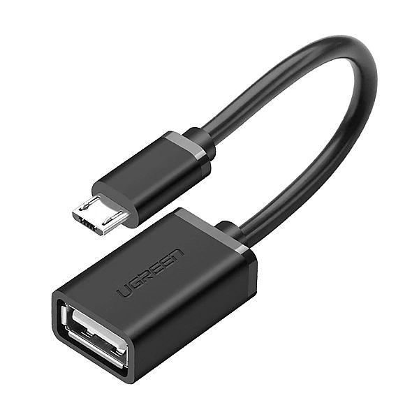 Kabel Ugreen US133, 10396 micro USB (męski) / USB-A (żeński) OTG płask