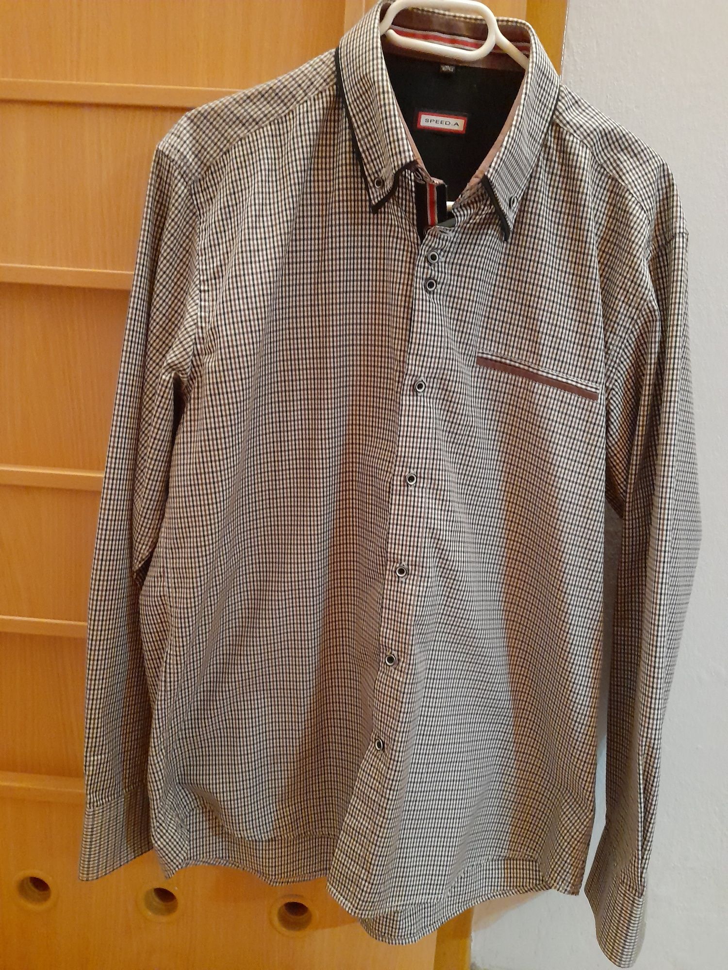 Koszula męska w kratkę r. XL