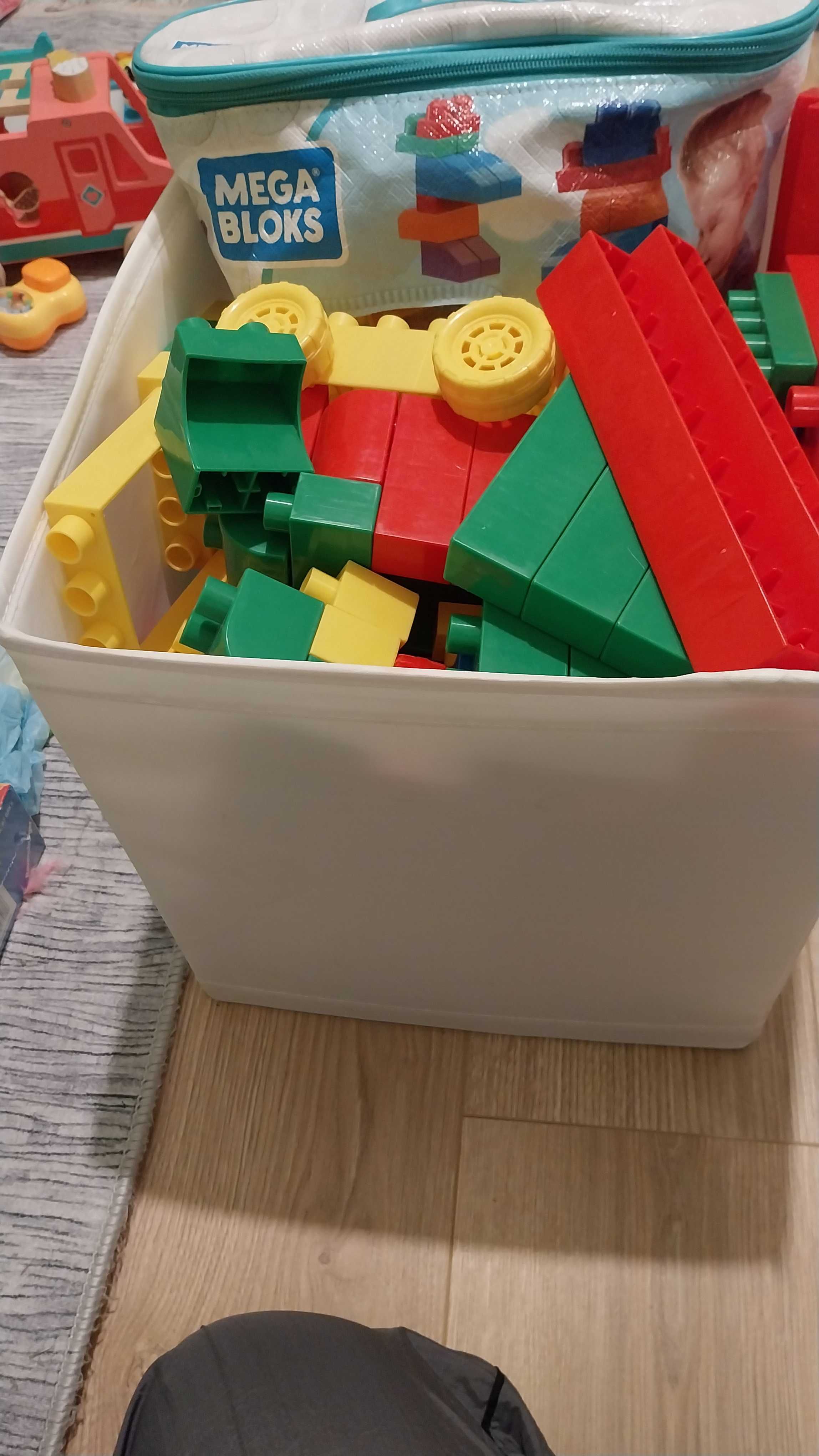 Klocki duży zestaw fisher price mega blocks 60 + wader