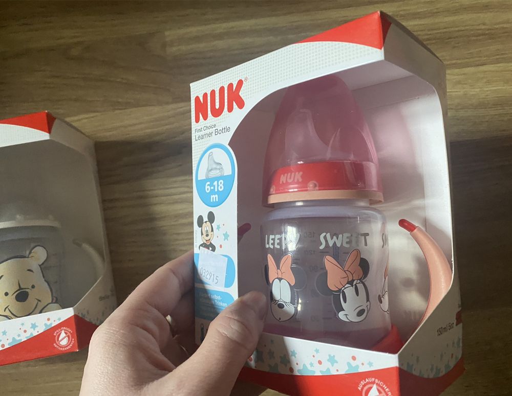 Новый поильник Nuk 6-18 Минни маус Винни пух Микки пеппа стакан Пеппа