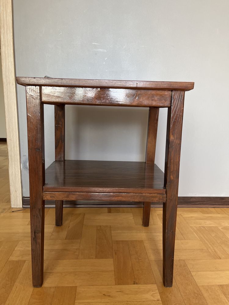 Stolik Loft PRL ciemny orzech