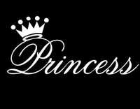 PRINCESS księżniczka - 25cm x 11cm - naklejka na auto kamper ścianę la