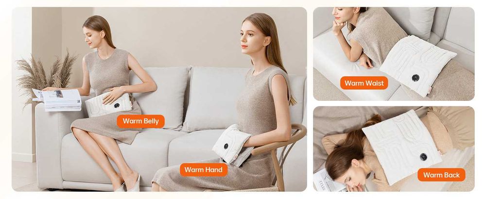 Ogrzewacz termofor podgrzewacz do rąk dłoni z powerbankiem beżowy