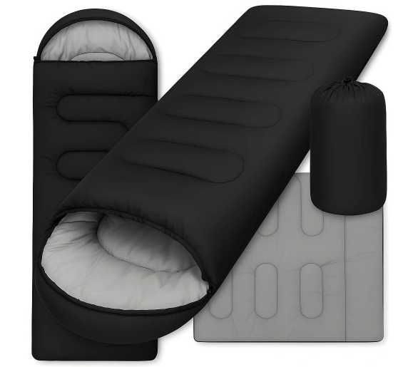 Śpiwór turystyczny, mumia, ciepły, kołdra z kapturem, pokrowiec