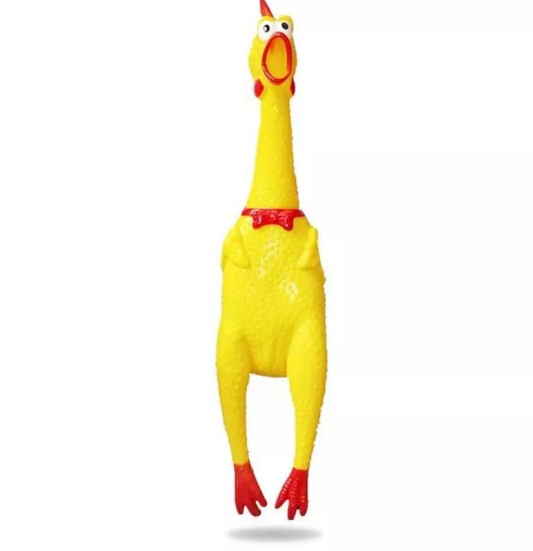 Kurczak gumowy piszczący zabawka dla psa gryzak 17cm