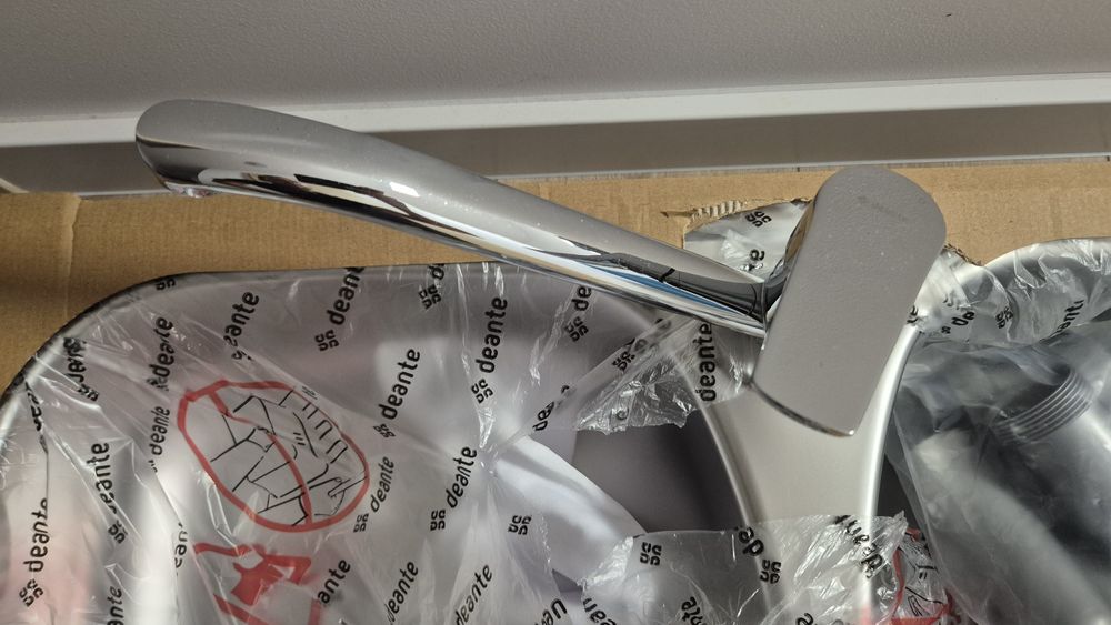 Zlewozmywak 2 komory nierdzewny Deante z baterią i syfonem TANIO