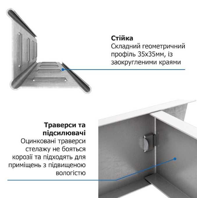 АКЦІЯ! Нові металеві якісні стелажі 150х70х30 см та 180х90х40 см.