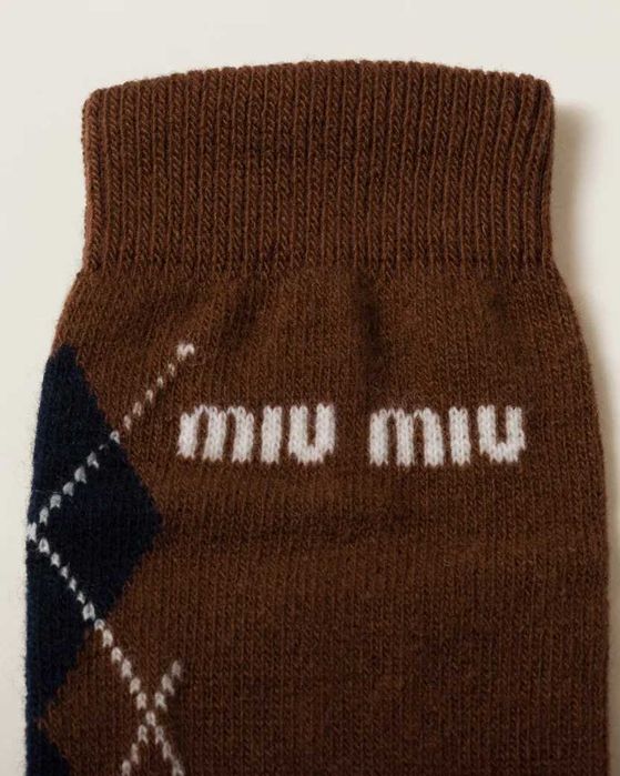 Шкарпетки Miu Miu Wool And Cashmere Socks Tobacco