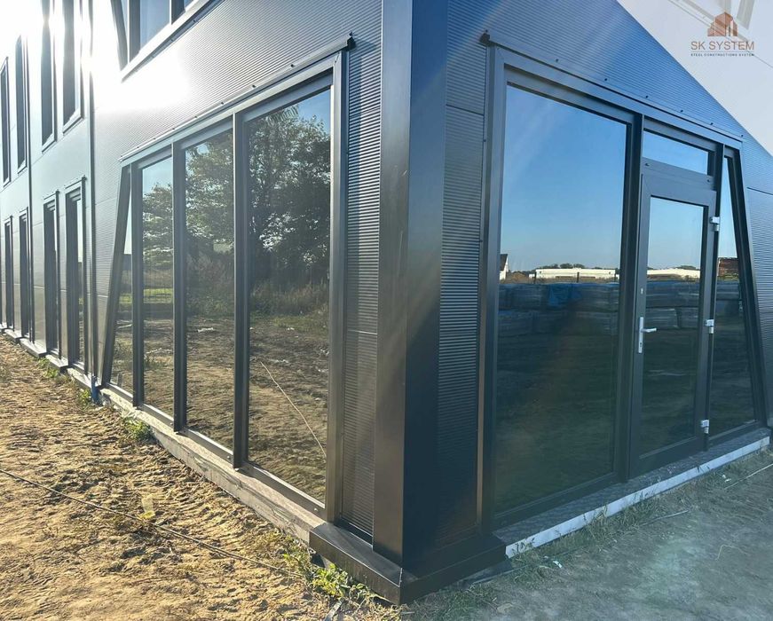 Hala 470 m2 stalowa magazyn warsztat płyta konstrukcja SK SYSTEM