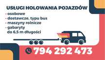 Tania Laweta!  Holowanie i transport pojazdów oraz innych ladunków