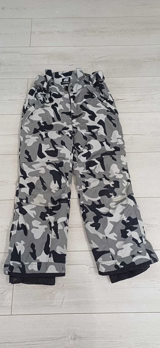 Spodnie Narciarskie Zimowe 9L 134 Moro Khaki Ocieplane Kombinezon