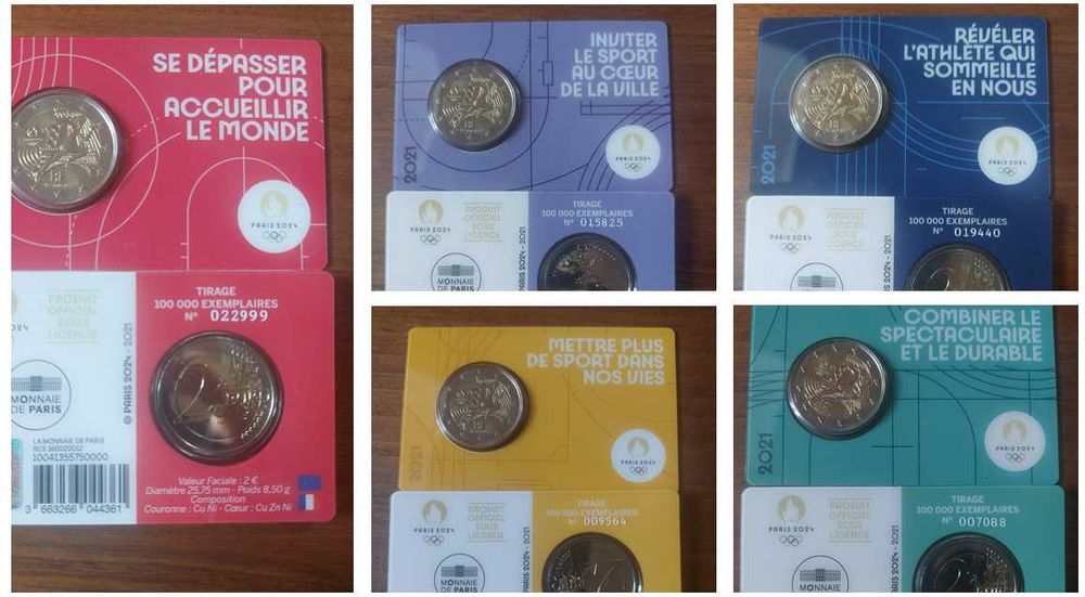 Coincards França - Moedas 2€ Comemorativas Jogos Olímpicos 2024