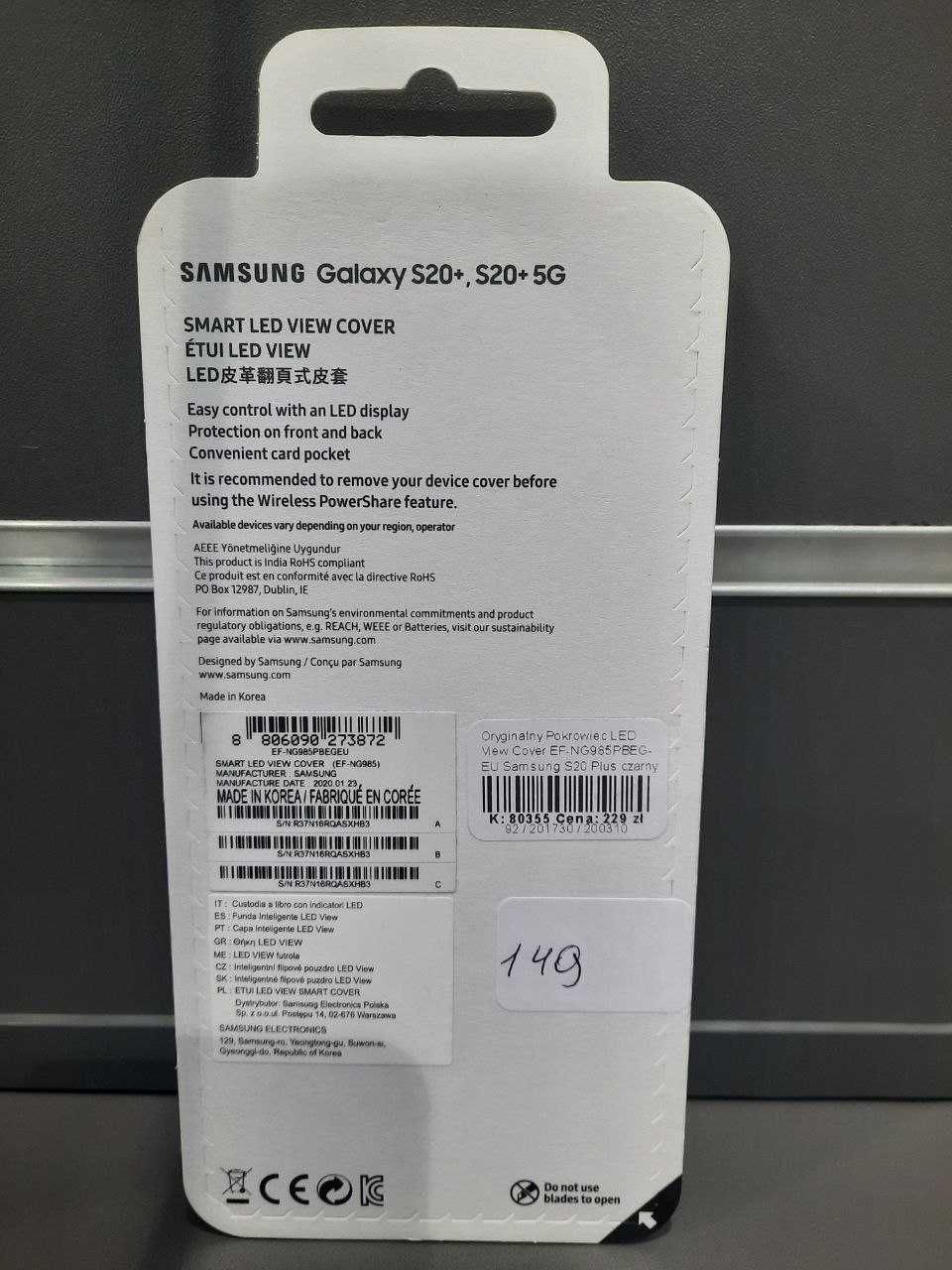 Oryginalny pokrowiec Samsung  S20+ EF-NG985PBEGEU