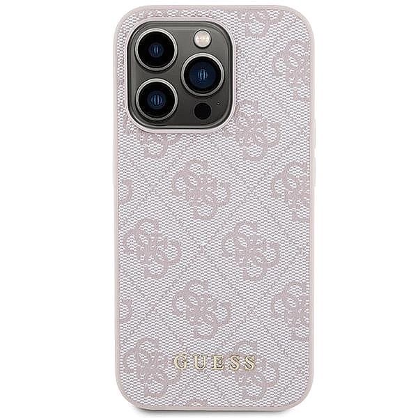 Etui Guess 4G Metal Gold Logo na iPhone 15 Pro - różowe