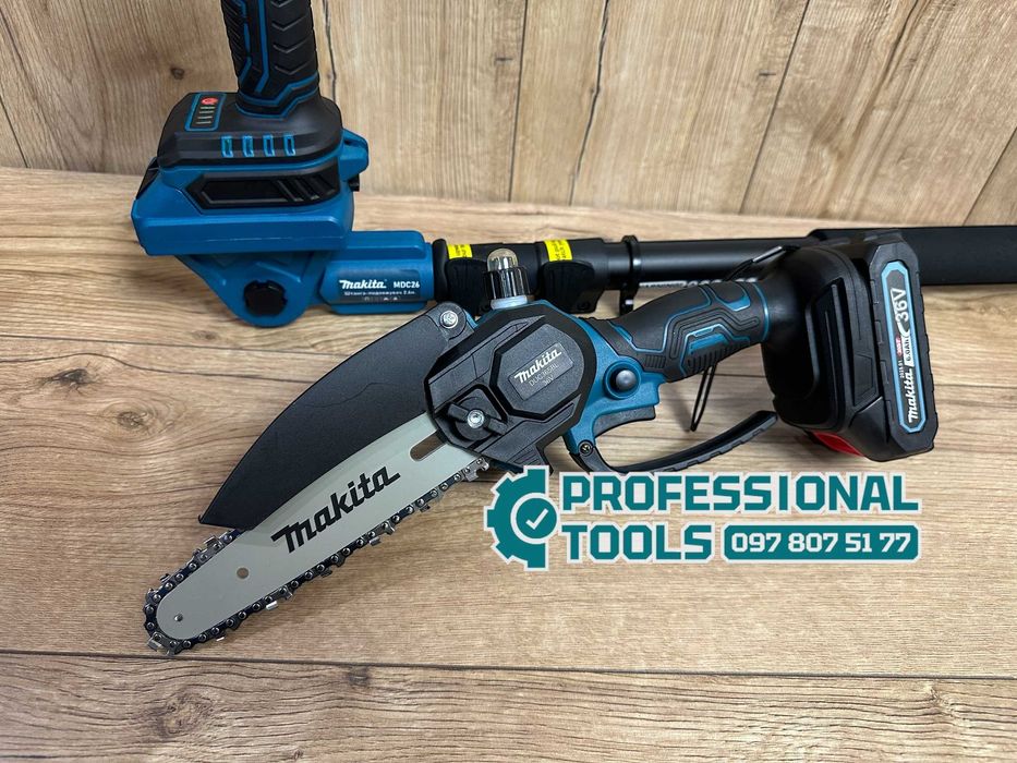 Садовой Набор 3в1 Makita Секатор DMT90BL Мини пилка DUC365 Удлинитель