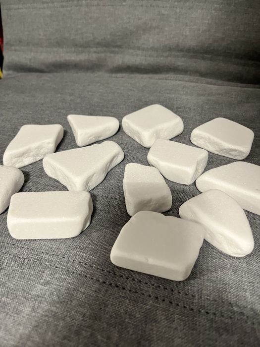 DIY 2kg kamieni bialych plaskich