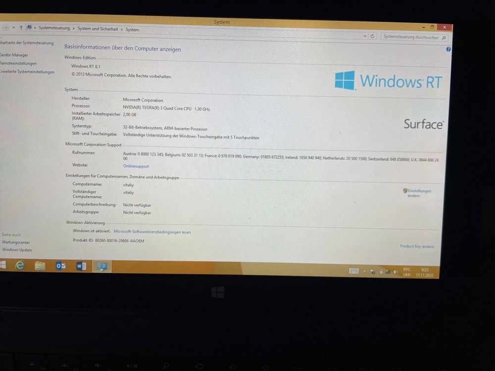 Windows Rt 8.1 Surface