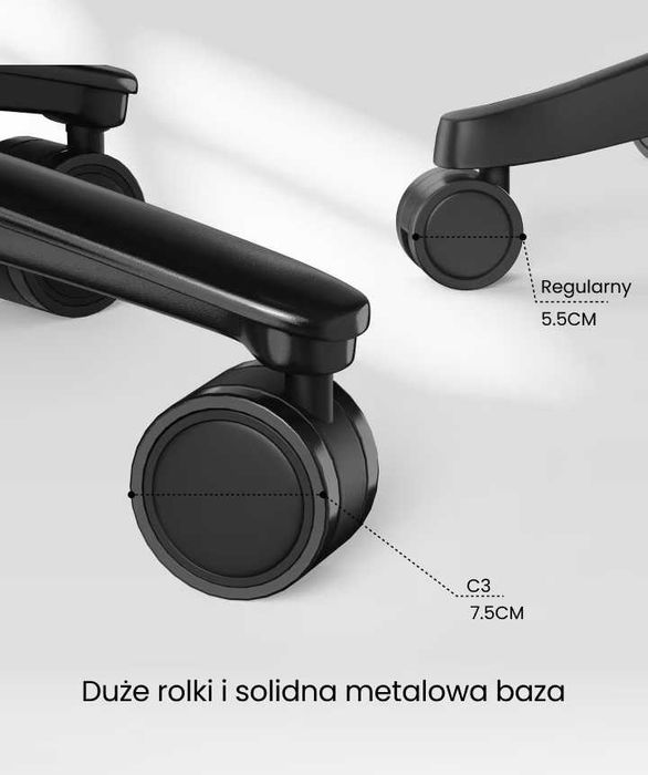 Nowy fotel biurowy /krzesło komputerowe /227kg /C3 / regulowany !K511!