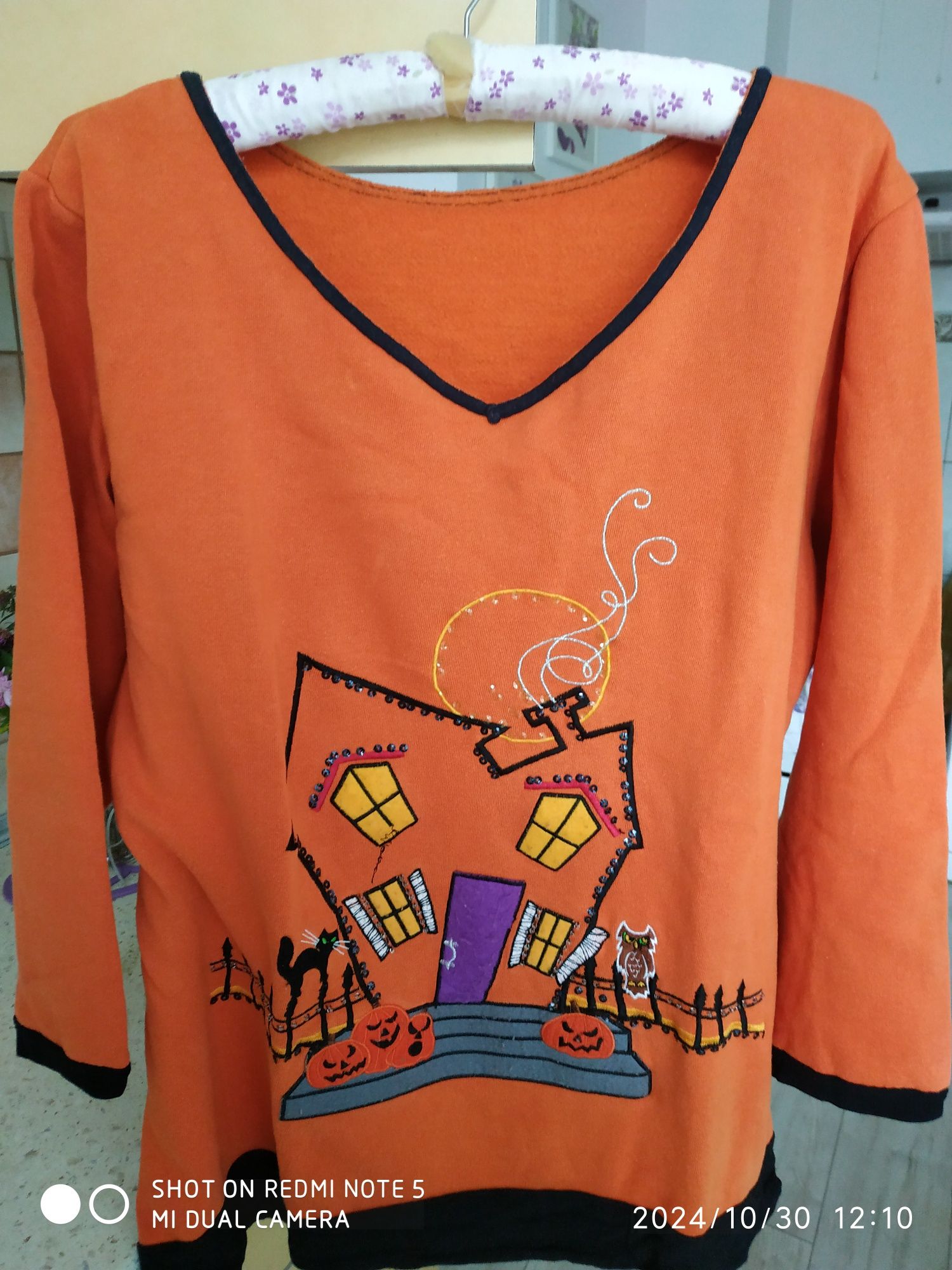 Bluza bawełniana z cekinami