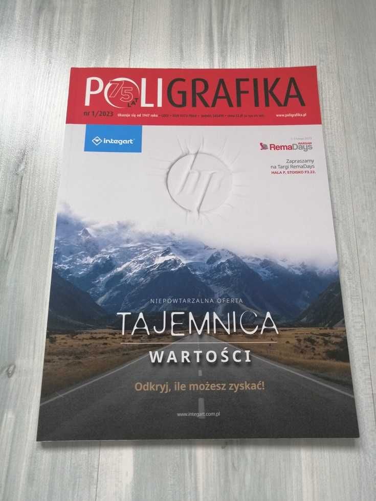 POLIGRAFIKA. Czasopismo branży reklamowo-poligraficznej. 1/2023. Nowe.