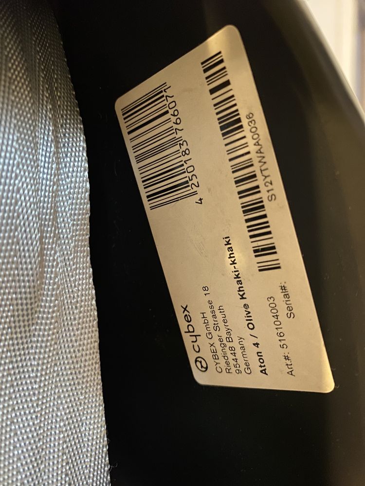 Fotelik Cybex Aton 4 z bazą cybex isofix