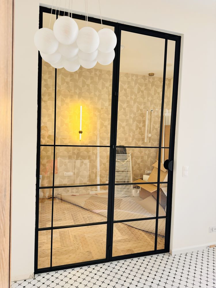 Drzwi loftowe, scianki zabudowy szklane w stylu loft