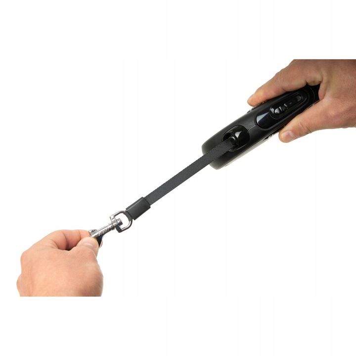 Smycz Automatyczna Dla Psa Flexi New Classic S Taśma 5m Czarna Do 15kg