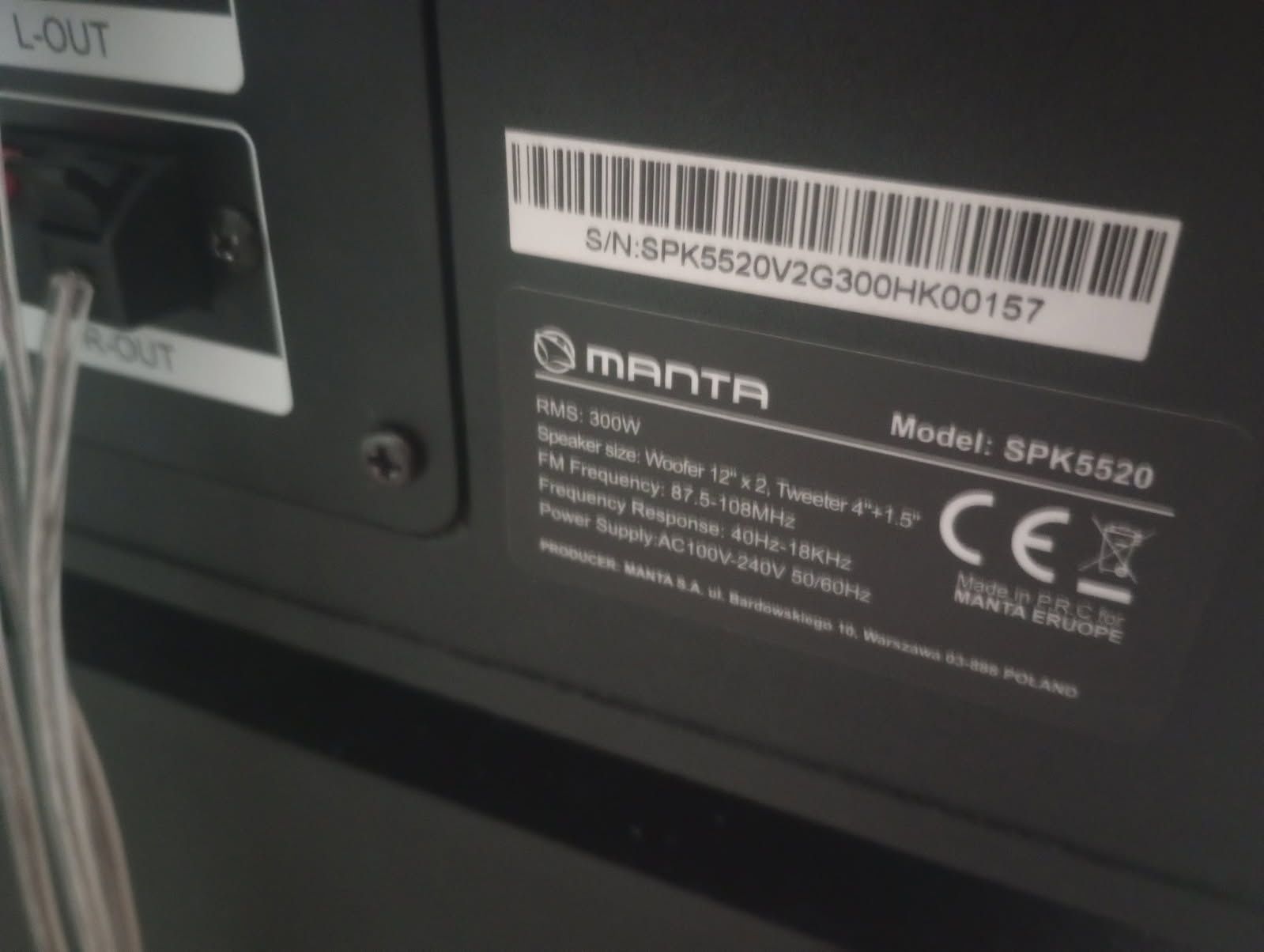 Głośnik Manta cube spk5520