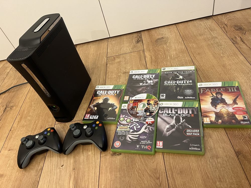 Xbox 360 128GB + 7 Top Gier + 2x Pad