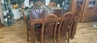 Stół drewniany, krzesła drewniane do salonu, do kuchni