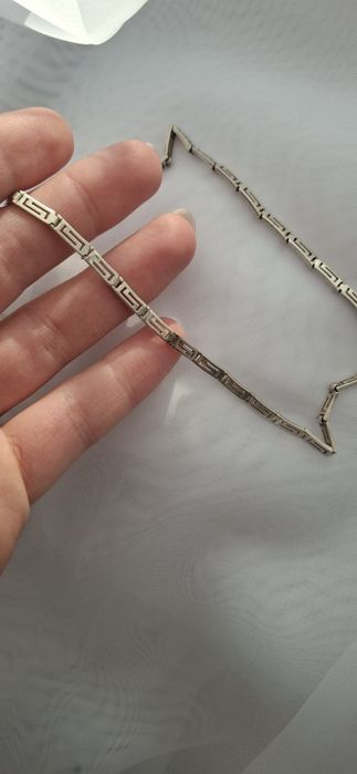 Srebrny łańcuszek Wzór Grecki 925