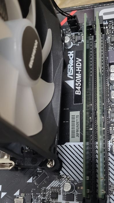 Комплект Ryzen 5 2600+Asrock B450M-HDV(Новая)+16GB+ Башня Socket AM4