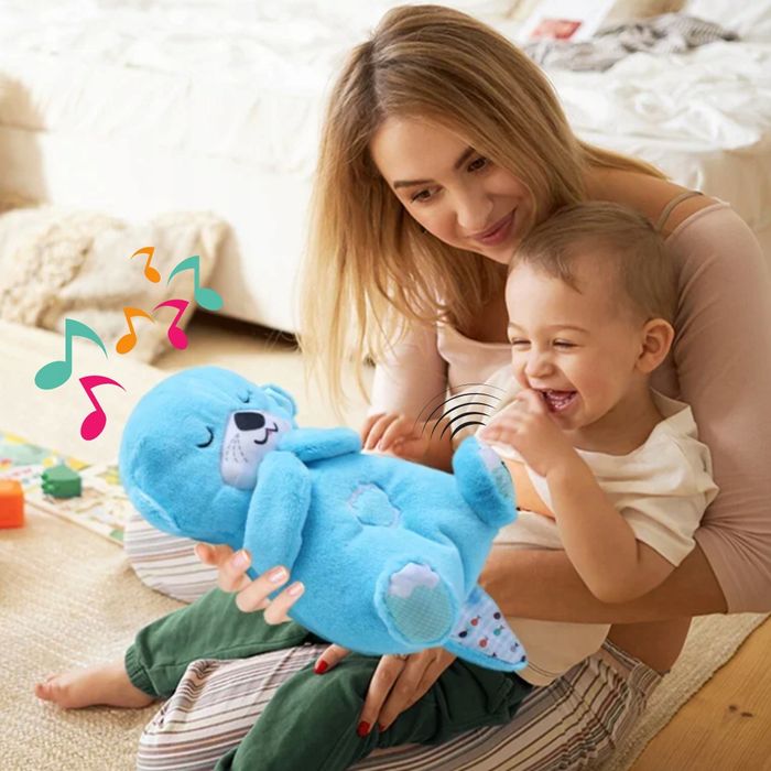 Przytulanka Maskotka Wydra Pozytywka Uspokajacz Szumiś Oddychająca