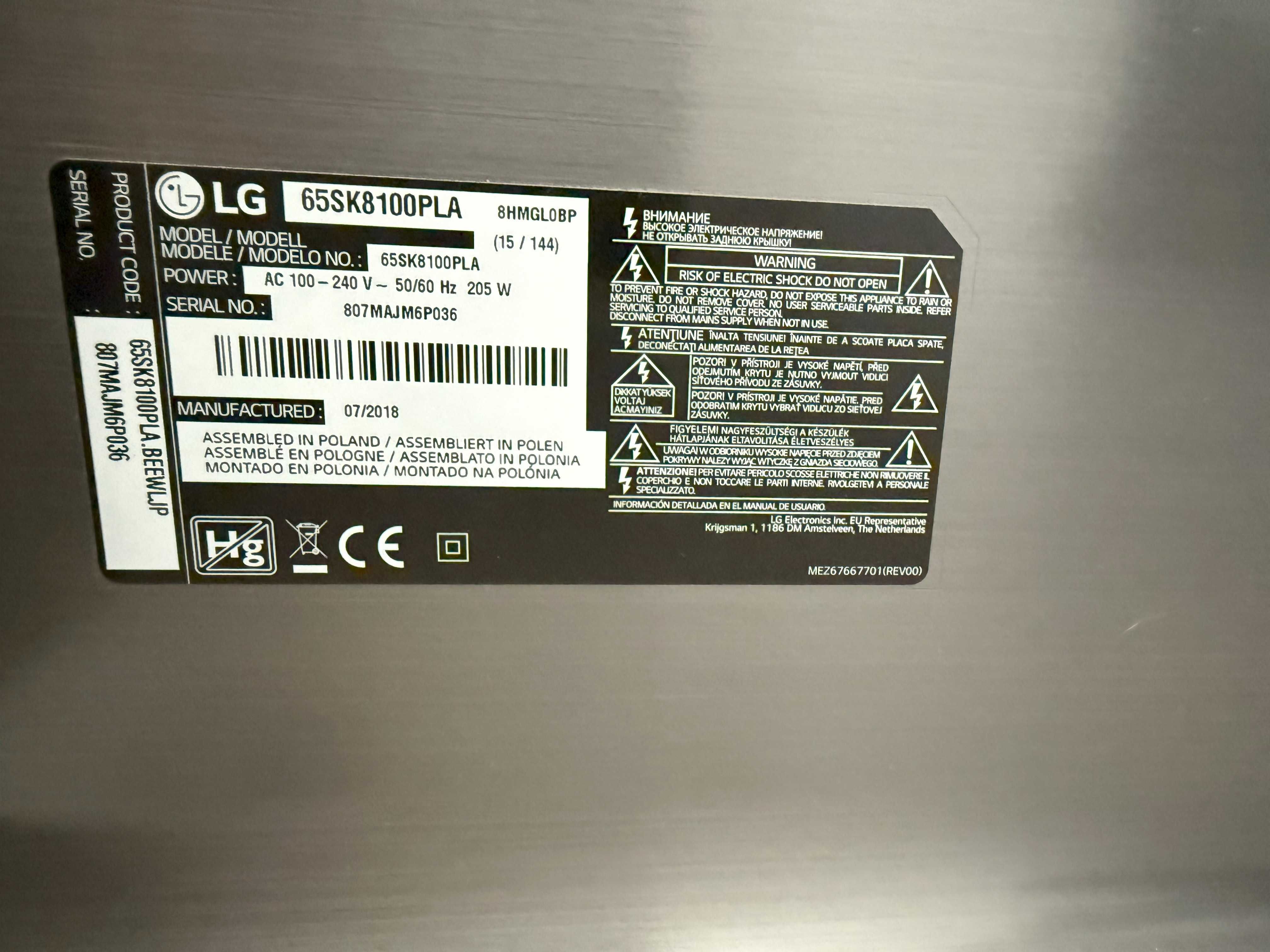 Telewizor LG 65" 4K Smart TV