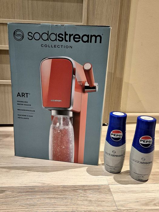 Sodastream ART RED czerwony saturator + nabój, butelka TANIEJ 100ZŁ